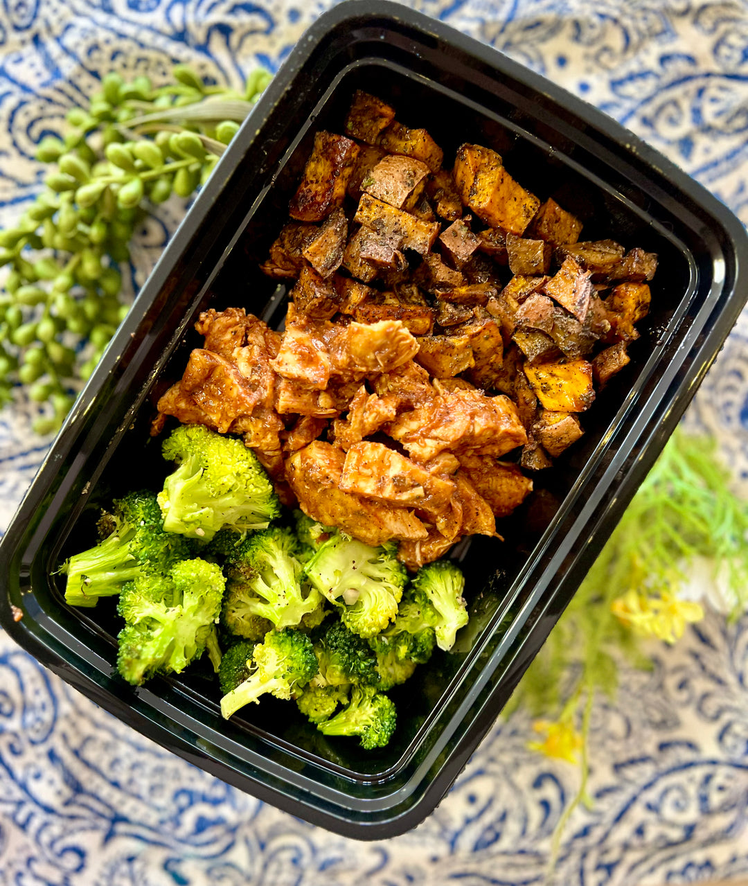 BBQ Chicken w/ Roasted Sweet Potato & Roasted Broccoli