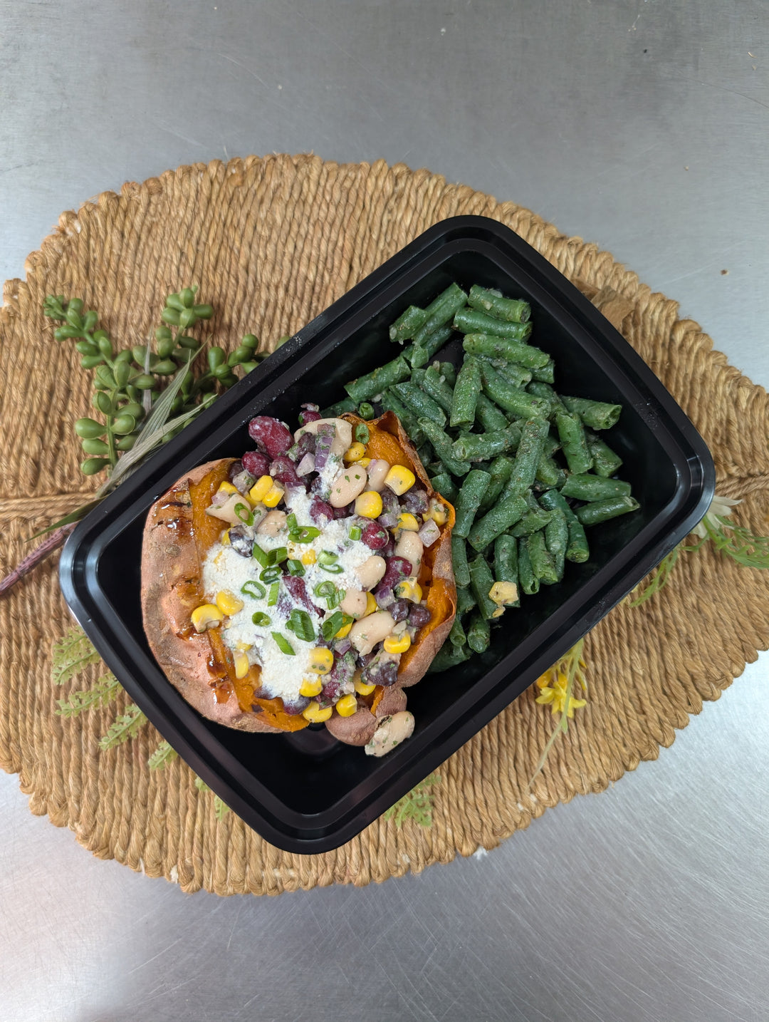 Mexi Stuffed Sweet Potato w/ Cashew Crema (vegan)