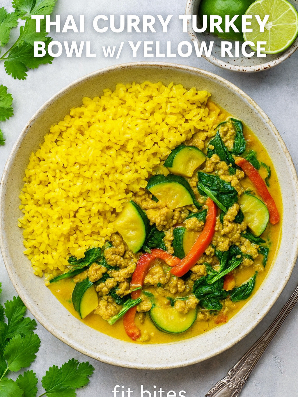 NEW! Thai Curry Turkey Bowl w/ Yellow Rice