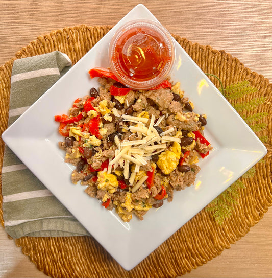 Breakfast Burrito Bowl - Turkey (lower carb, paleo, whole 30)