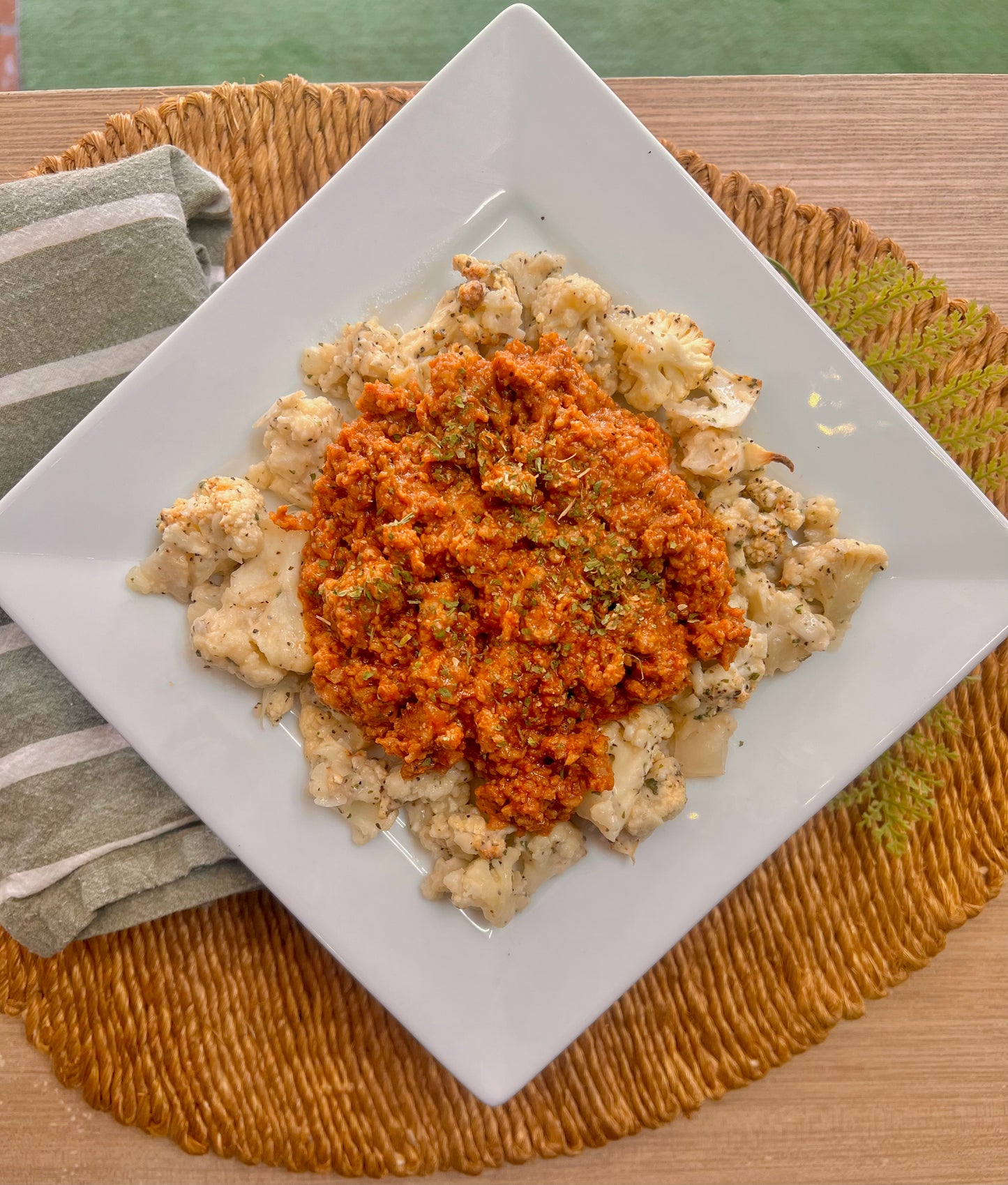 BBQ Turkey Cauli Mac (lower carb / paleo/ whole 30)