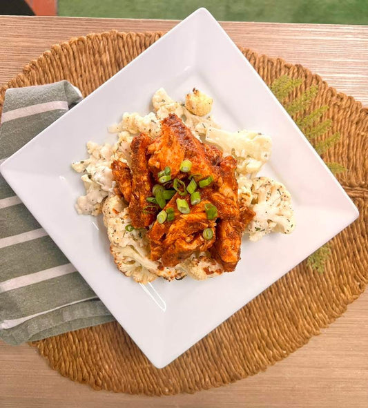 BBQ Chicken Cauli Mac (low carb/ paleo/ whole 30)