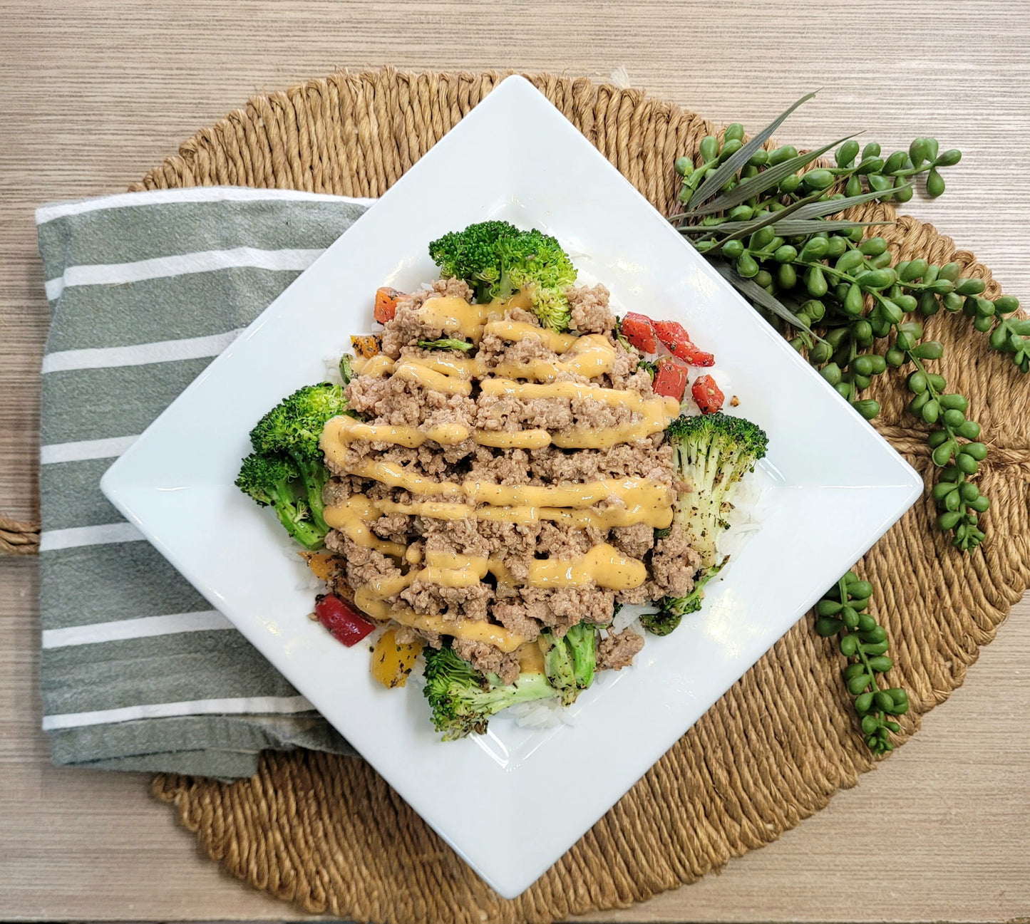 Ground Turkey Poke Bowl w/ House Sriracha Mayo