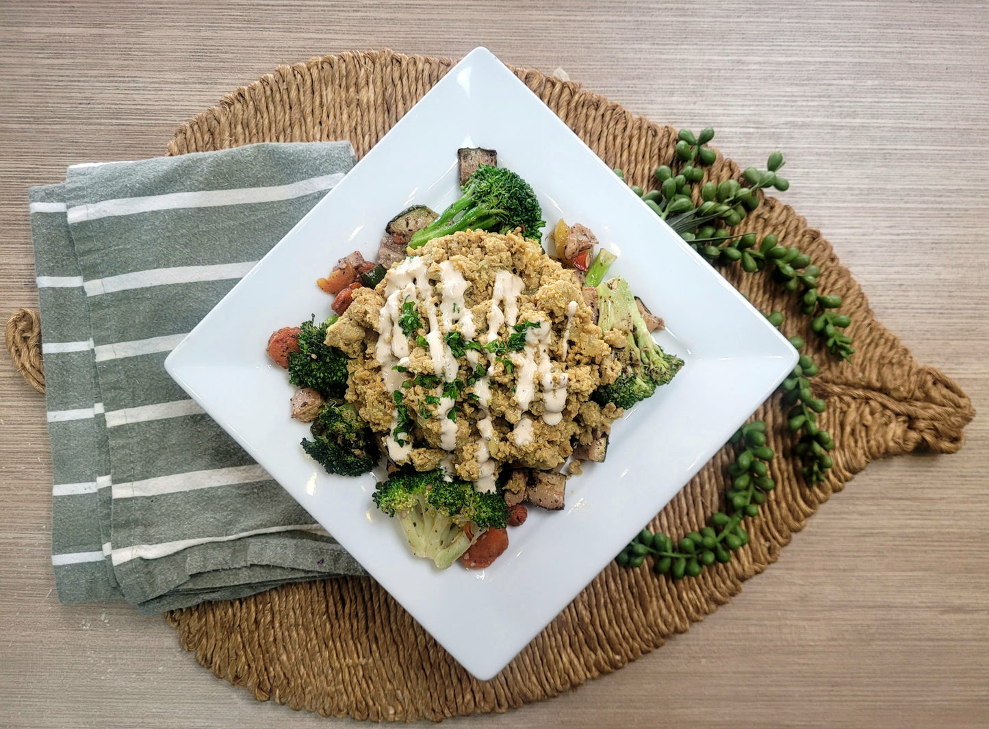 New! Mediterranean Turkey Bowl w/ Lemon Tahini (low carb/ paleo/ whole 30)