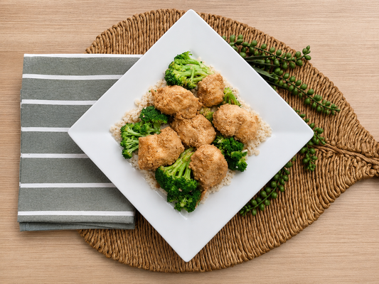 Orange Chicken w/ Cauli Rice & Broccoli (low carb/paleo/whole 30)