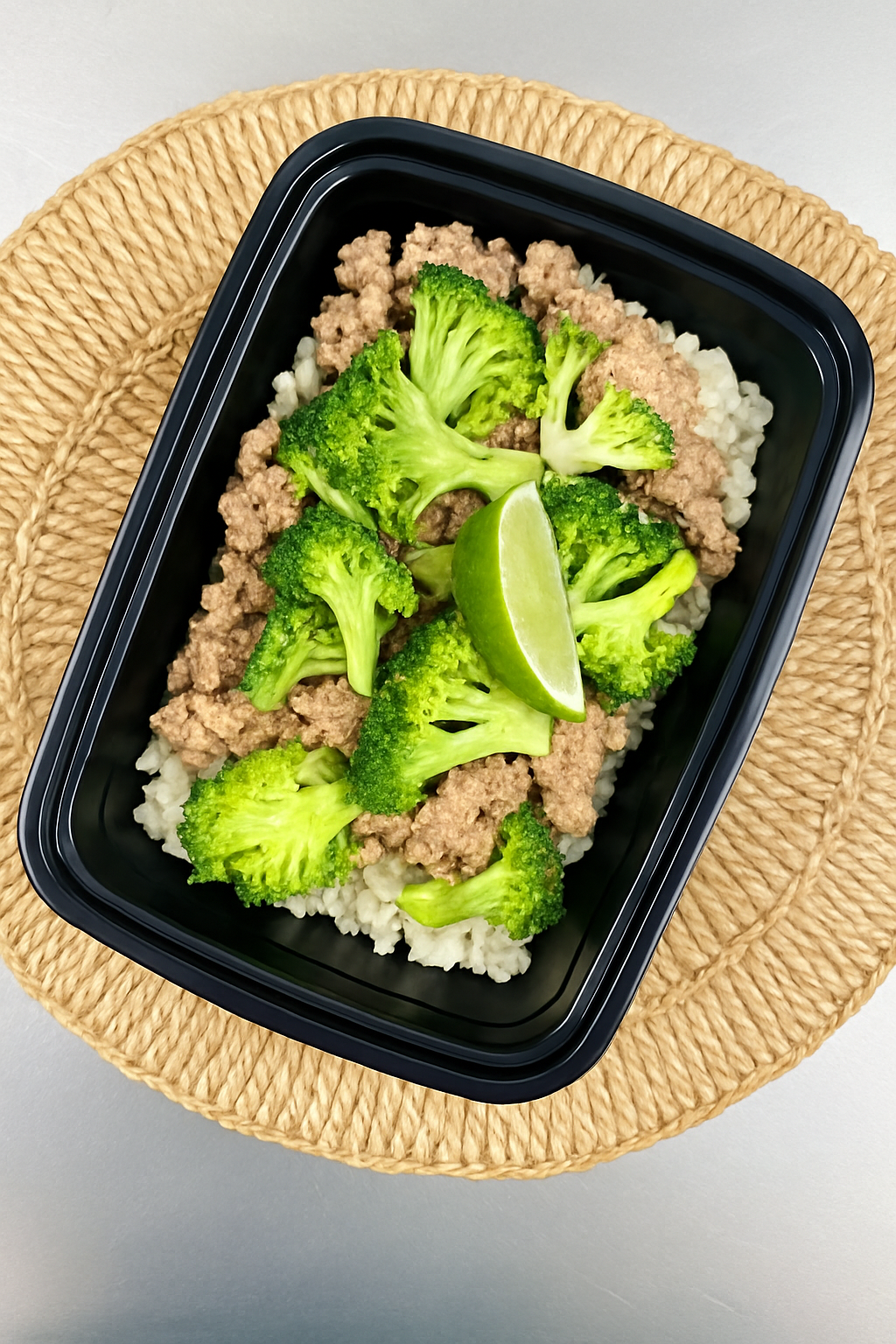 Asian Ground Turkey Bowl w/ Homemade Sauce & Sesame Broccoli