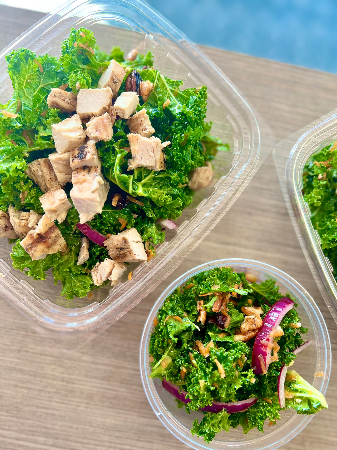 Sweet Large Kale salad with Chicken